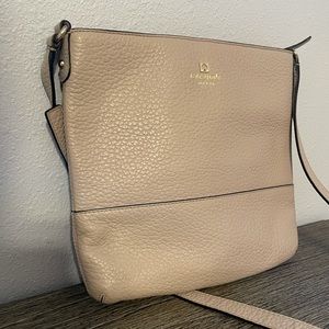 Nude Tan Leather KATE SPADE Crossbody Purse.